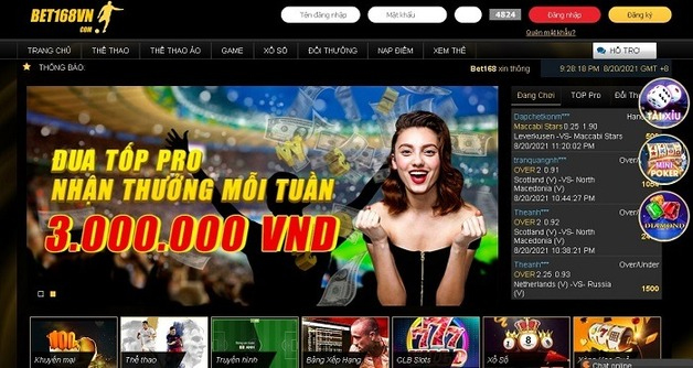 Giới thiệu nhà cái cá cược Bet168